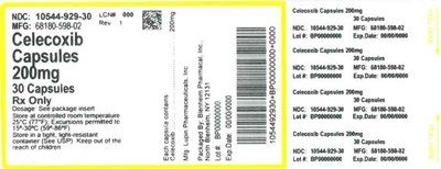 Label 200mg 30ct (Label Celecoxib Caps 200mg Bpi(10544 929 30) Lupin(68180 598 02) Rev1)